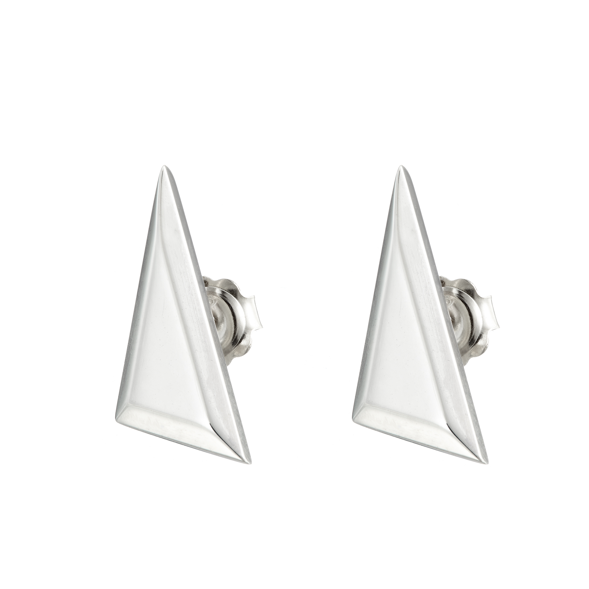 Sterling Silver Triangle Earrings - Eileen Hassett Jewellery