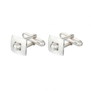 sterling silver sphere peg in a square hole cufflinks