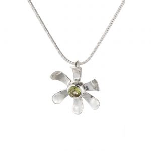 Sterling Silver Small Daisy Pendant
