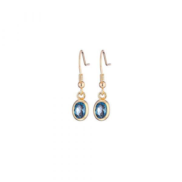 seeds of life gold drop oval earrings