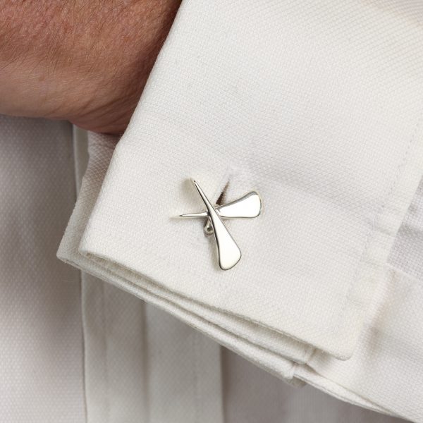 Sterling Silver Forged Hurley Cufflinks