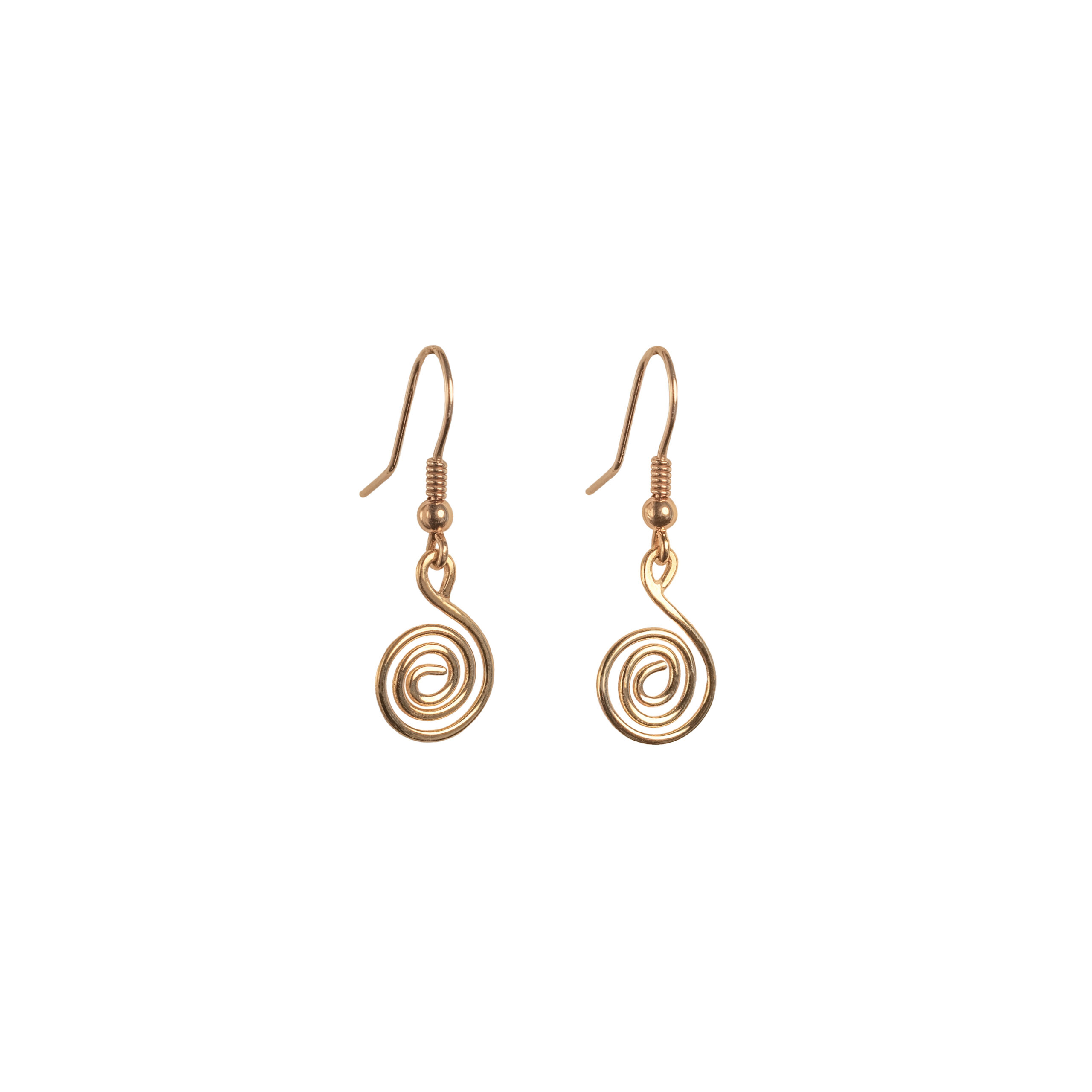 solid gold circle of life earrings